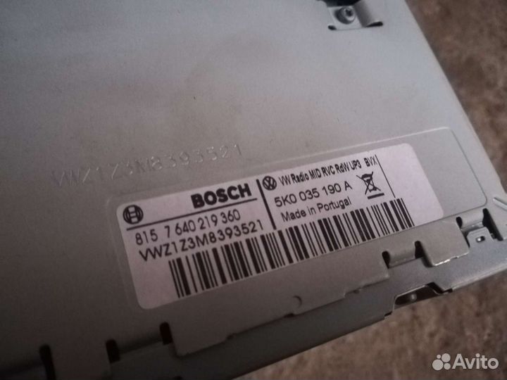 Магнитола штатная Volkswagen RCD-510