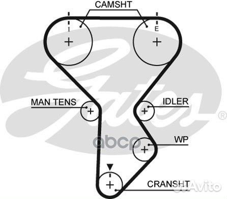 77168x1 Ремень грм 5287XS Gates