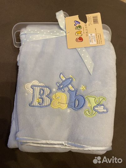 Флисовый плед новый 75х100