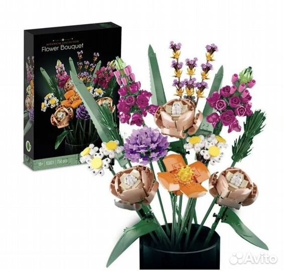 Конструктор Букет цветов 756 дет