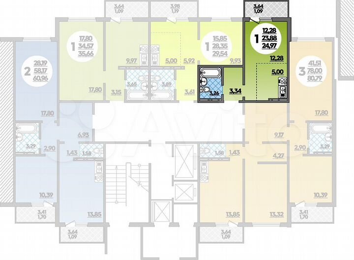 Квартира-студия, 25 м², 1/16 эт.