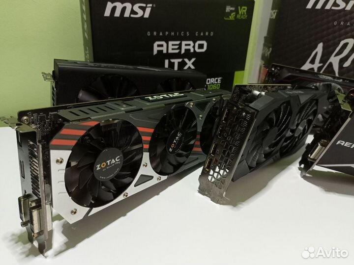 Видеокарты RX 560-470-580-GTX1060-1660