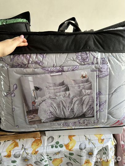 Постельное белье с готовым одеялом евро и семейка