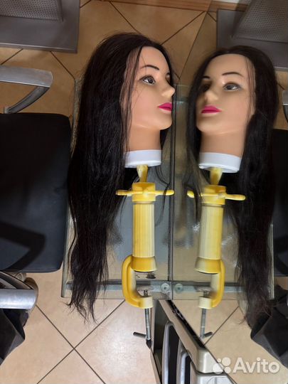Голова манекен с натуральными волосами
