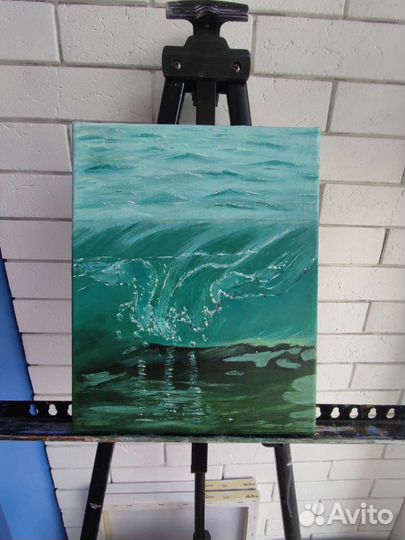 Картина маслом на холсте море
