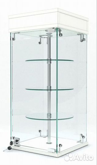 Стеклянная витрина с подсветкой