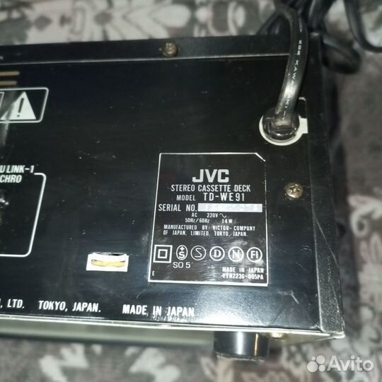 Кассетная дека jvc TD WE-91 1989г