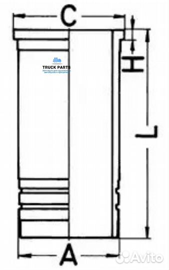 Kolbenschmidt 89862110 Гильза volvo