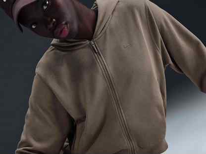 Nike Chill Terry Loose Full-Zip French Terry Hoodie Олимпийка женская, коричневый, Москва