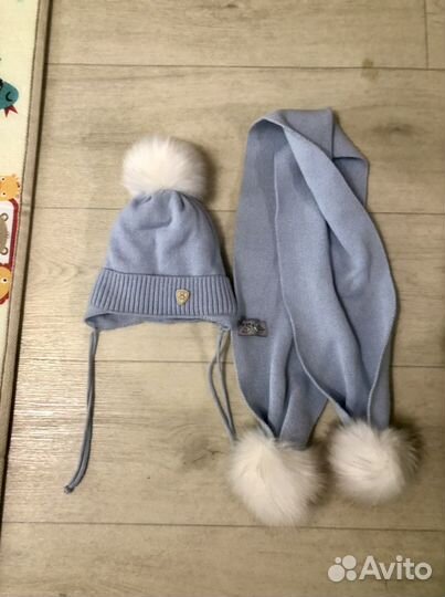 Комплект шапка 42-44 и шарф зима