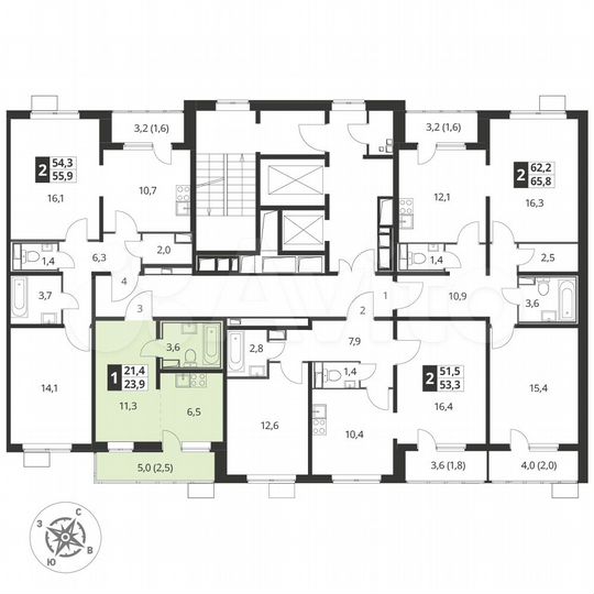 Квартира-студия, 24,6 м², 25/25 эт.