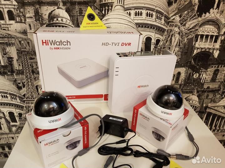 Видеонаблюдение Комплект на 2 внутренние камеры Hi