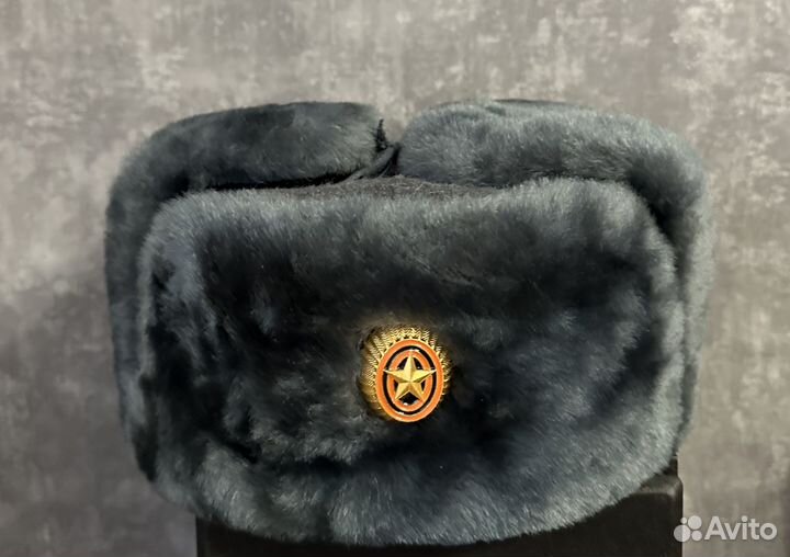 Шапка-ушанка меховая для военных