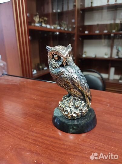 Сова статуэтка бронза