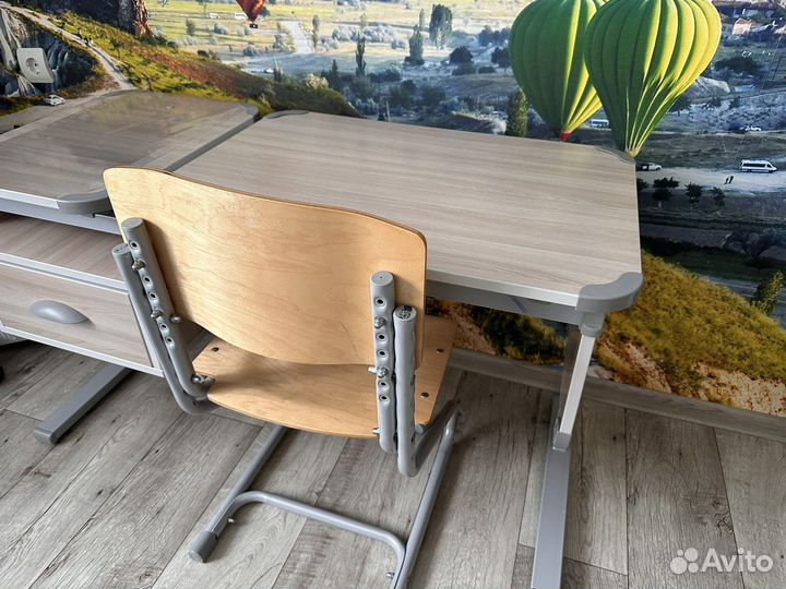 Растущая парта и стул деми бу