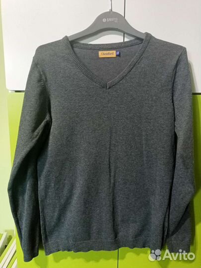 Школьный трикотажный джемпер жакет р. 146