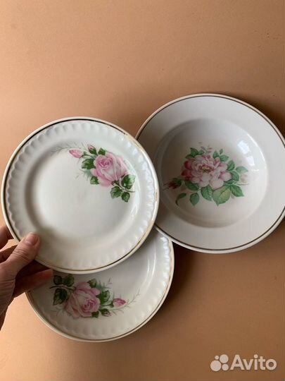 Тарелки японские и советские