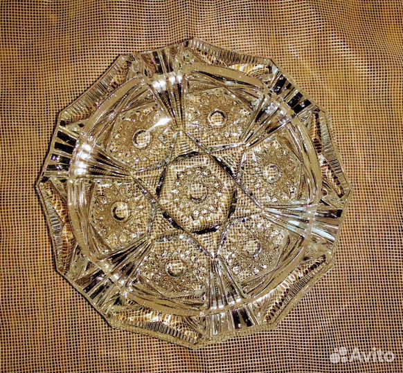 Ваза-фруктовница и хрустальная пепельница СССР