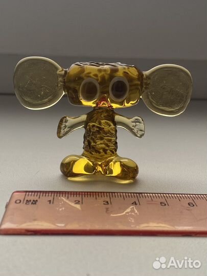 Статуэтки стекло - Чебурашка и Лебедь