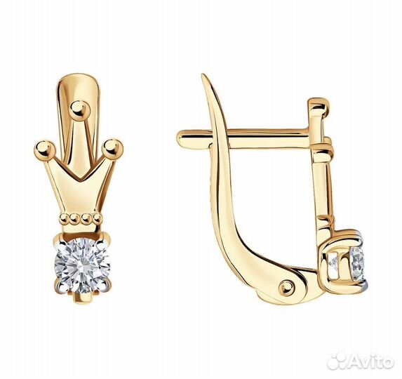 Золотые серьги для девочки