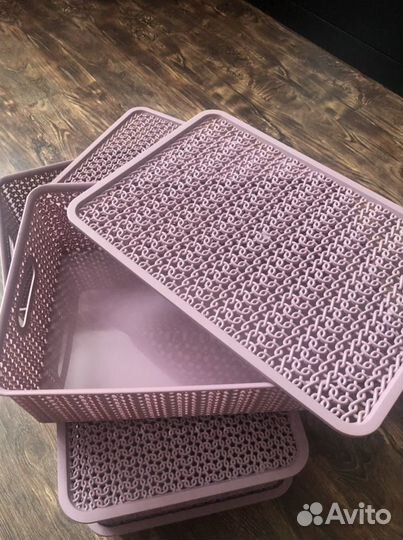 Корзины для хранения пластиковые