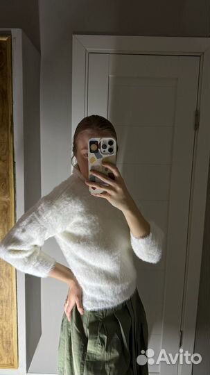 Мягкая пушистая кофта синяя размер XS