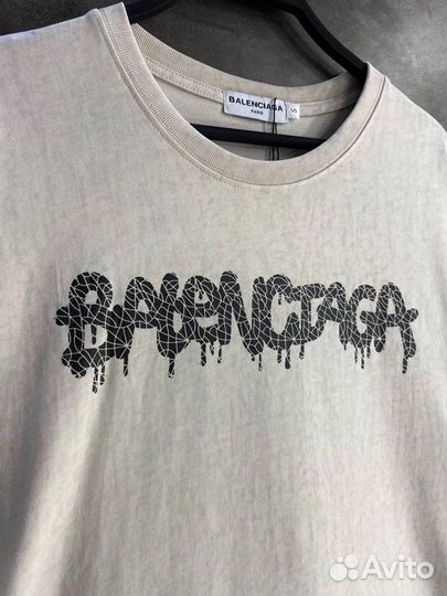 Футболка Balenciaga бежевая авито доставка