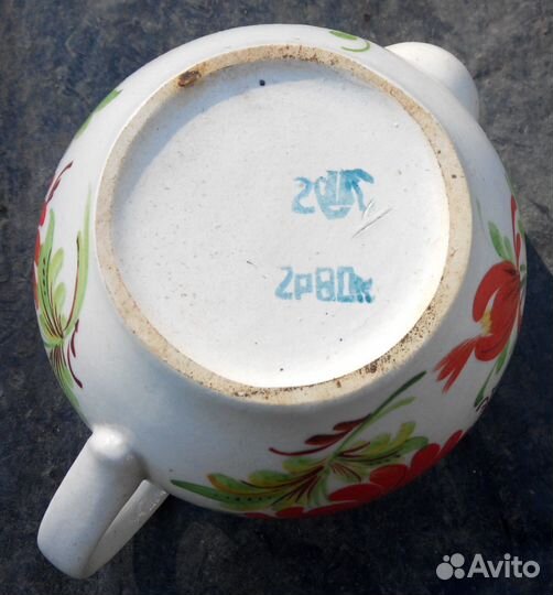 Чайник 2.2 литра СССР Петриковская роспись Майолик