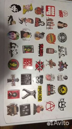 Наклейки рок, рэп