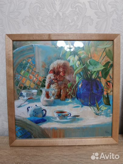 Картина репродукция в рамке под стеклом