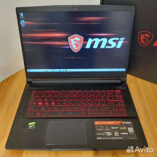 Ноутбук игровой MSI GF63 Intel Core i5 9300H GTX 1