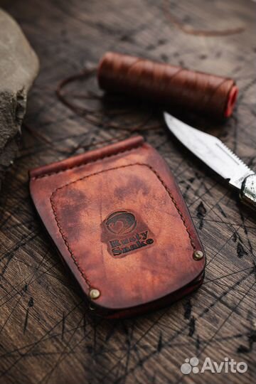 Зажим для купюр из натуральной кожи