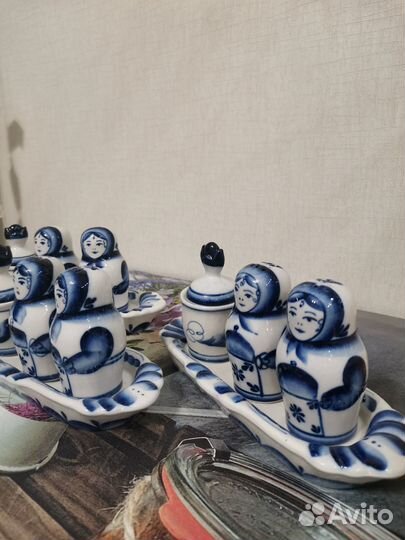 Набор для специй Гжель Матрешки