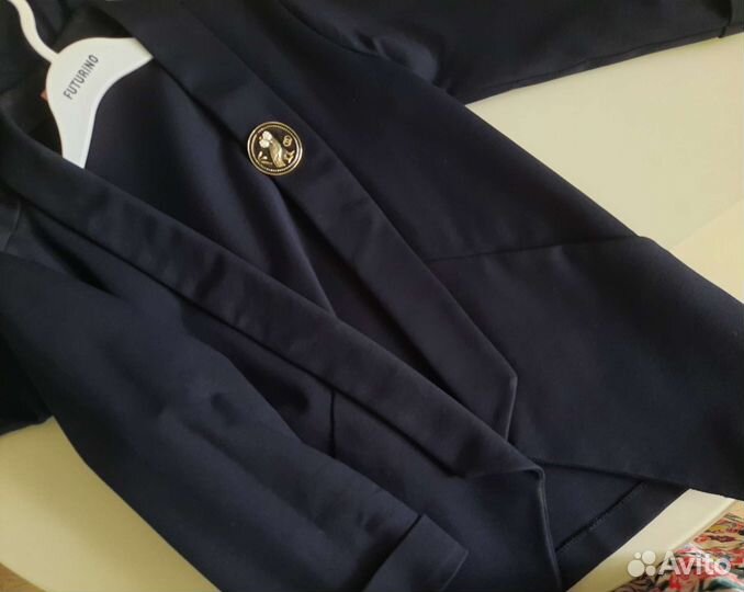 Пиджак синий школный 140-152 для девочек