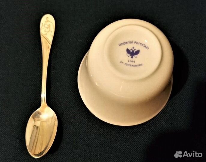 Серебряная пара Императорского фарфорового завода