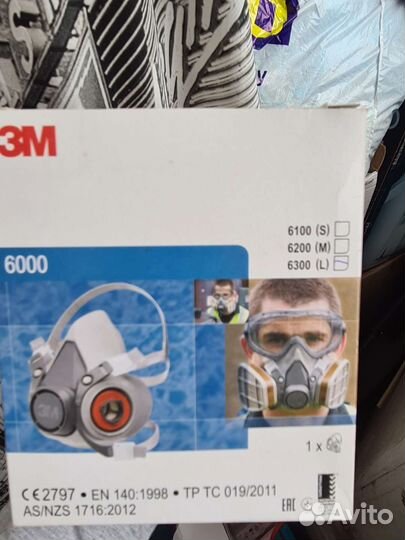 Оригинальные полумаски 3М 6200М и 6300L+ фильтра