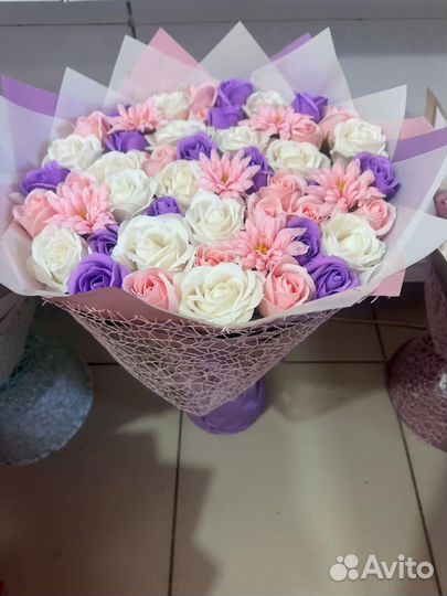 Цветы букеты из мыла ручной работы