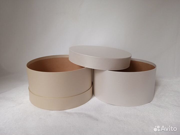 Коробка круглая без крышки и с крышкой