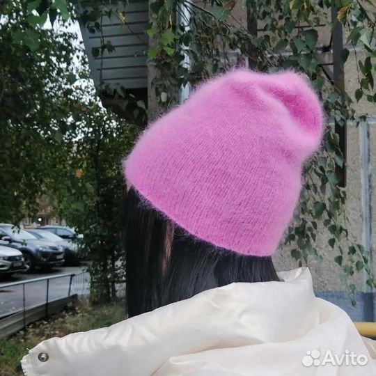 Шапка из пуха норки, сезон осень /весна