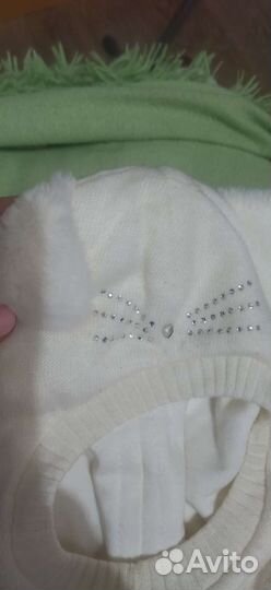 Шапка шлем для девочки 46 48