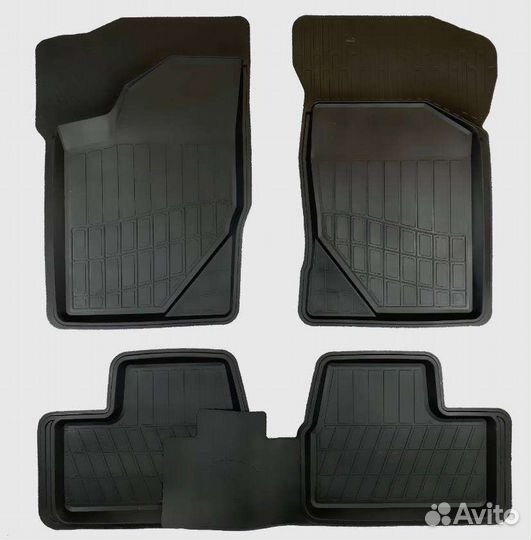 Автомобильные коврики резиновые на ладу гранту