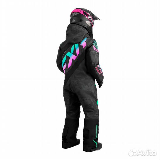 Комбинезон FXR CX с утеплителем Black Camo/Mint-El