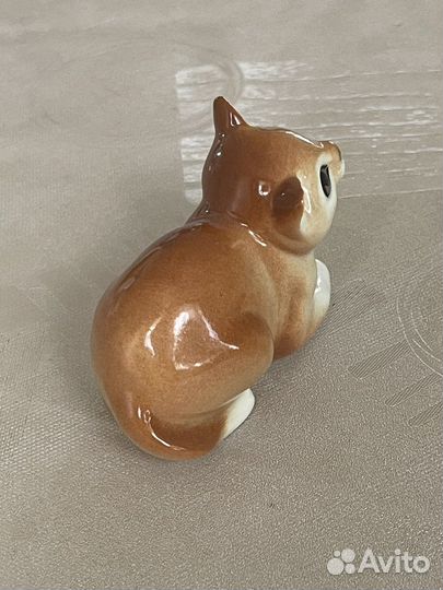 Статуэтка фарфор кошка лфз СССР