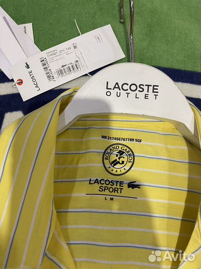 Рубашка новая Lacoste Roland Garros