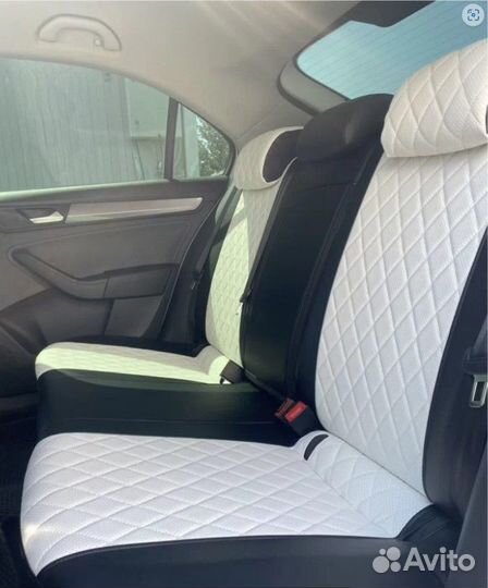 Чехлы Hyundai Solaris 2 Экокожа ромб