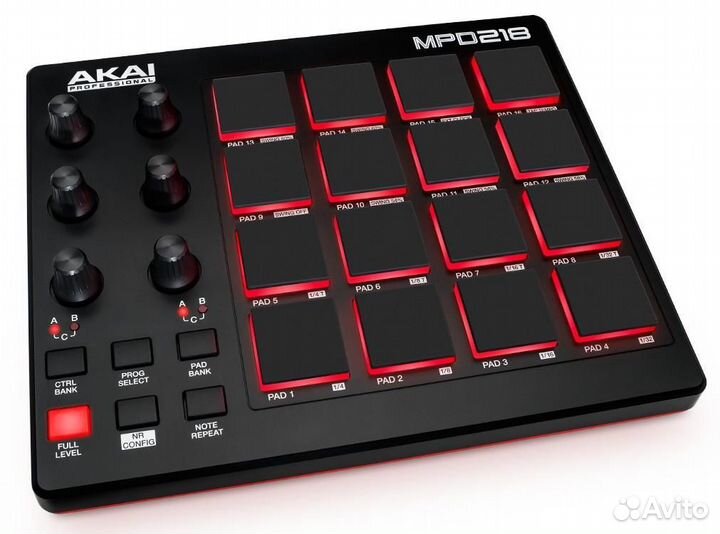 Akai PRO MPD218, компактный USB/midi-контроллер