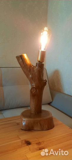 Светильник дерево ручная работа
