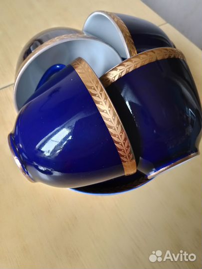 Чайные пары и блюдца лфз кобальт