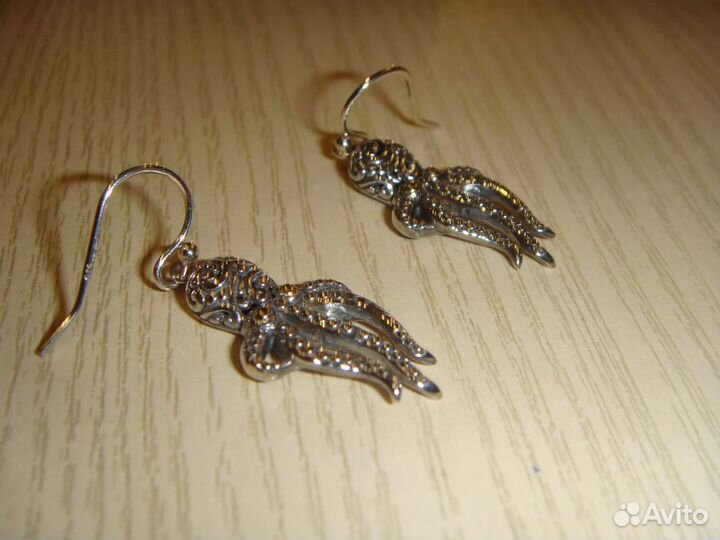 Samuel B серьги осьминоги серебро золото оригинал