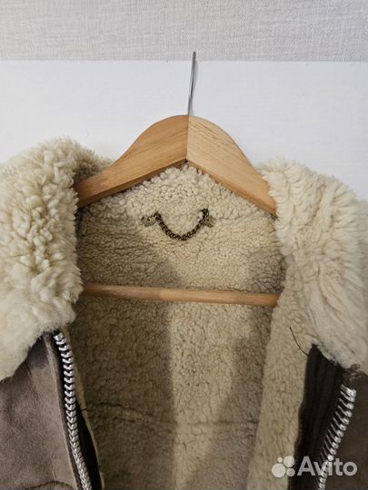 Дубленка женская 42 44 бежевая